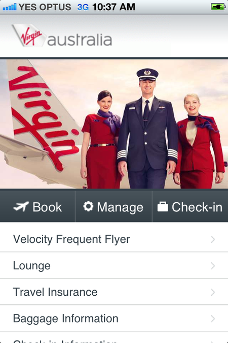Quick look: Virgin Australia's new mobile website for smartphones